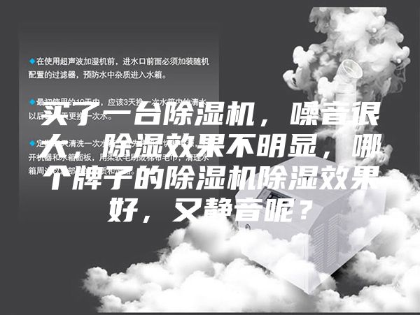 買了一臺除濕機，噪音很大，除濕效果不明顯，哪個牌子的除濕機除濕效果好，又靜音呢？