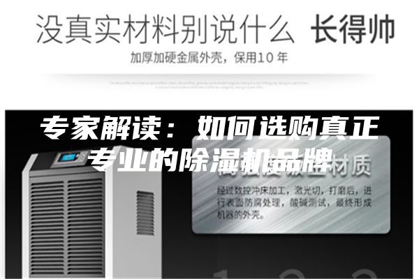 專家解讀:如何選購真正專業的除濕機品牌