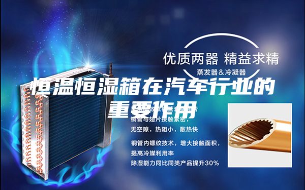 恒溫恒濕箱在汽車行業(yè)的重要作用