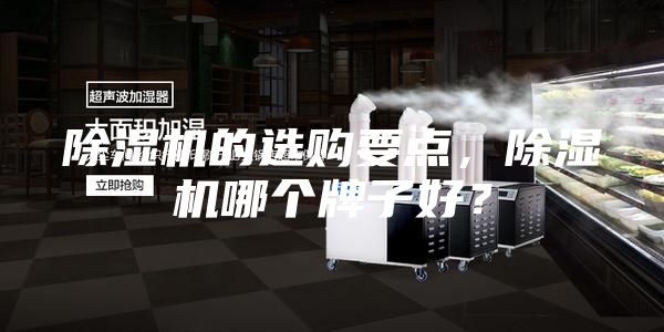 除濕機的選購要點,除濕機哪個牌子好?